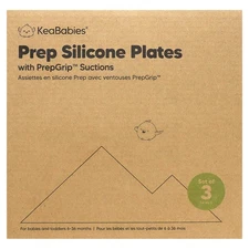 Prep Silicone Plates with PrepGrip™  Suctions, 6-36 Months, Terra Cotta, 3 Pack