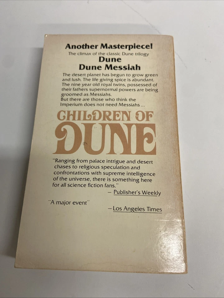 Frank Herbert Children of Dune Paperback 1977 Berkley Medallion Sf3 Foto 2 de 3