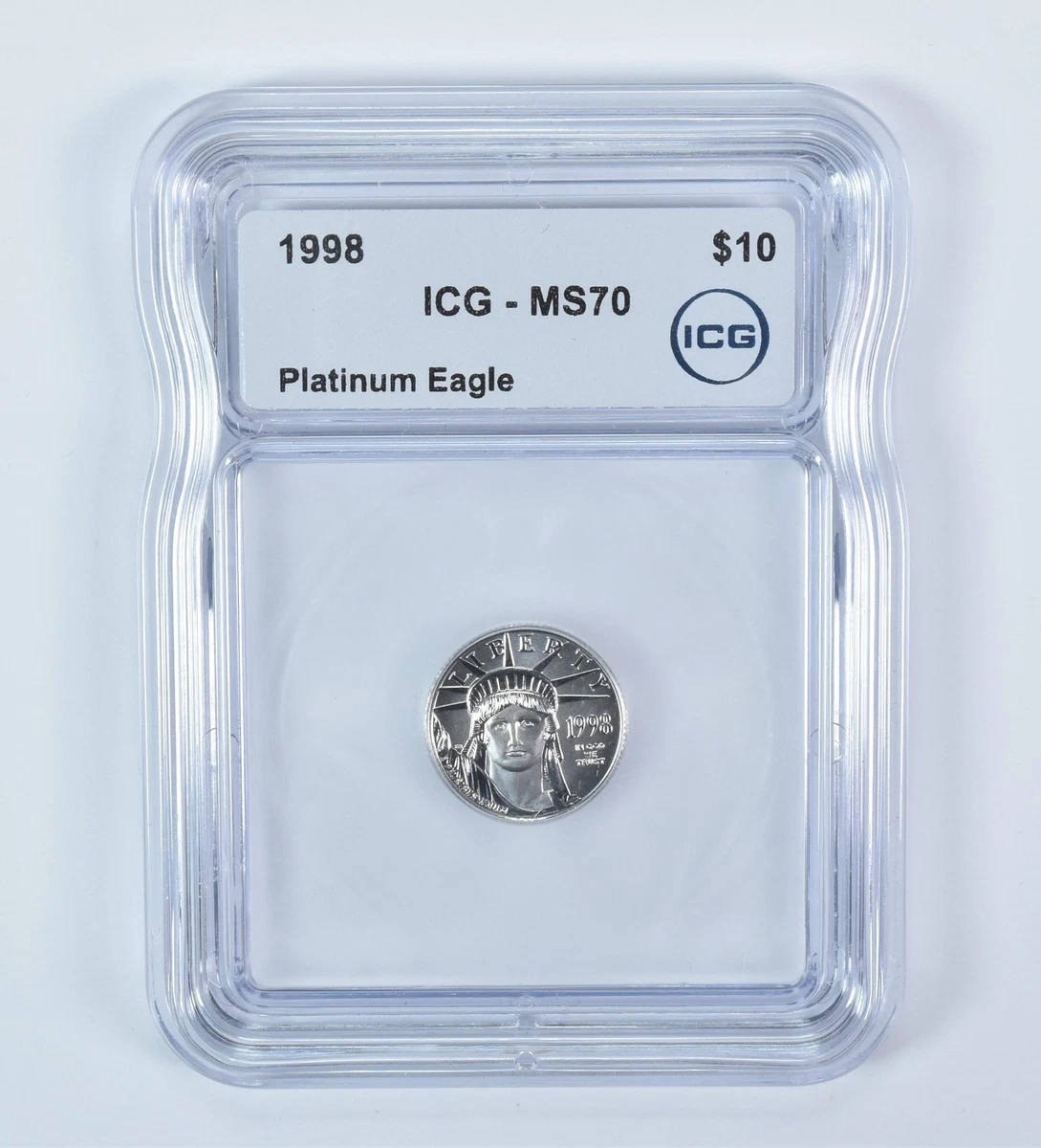 ICG 1/10 oz Precious Metal Content per Unit Platinum Bullion Coins