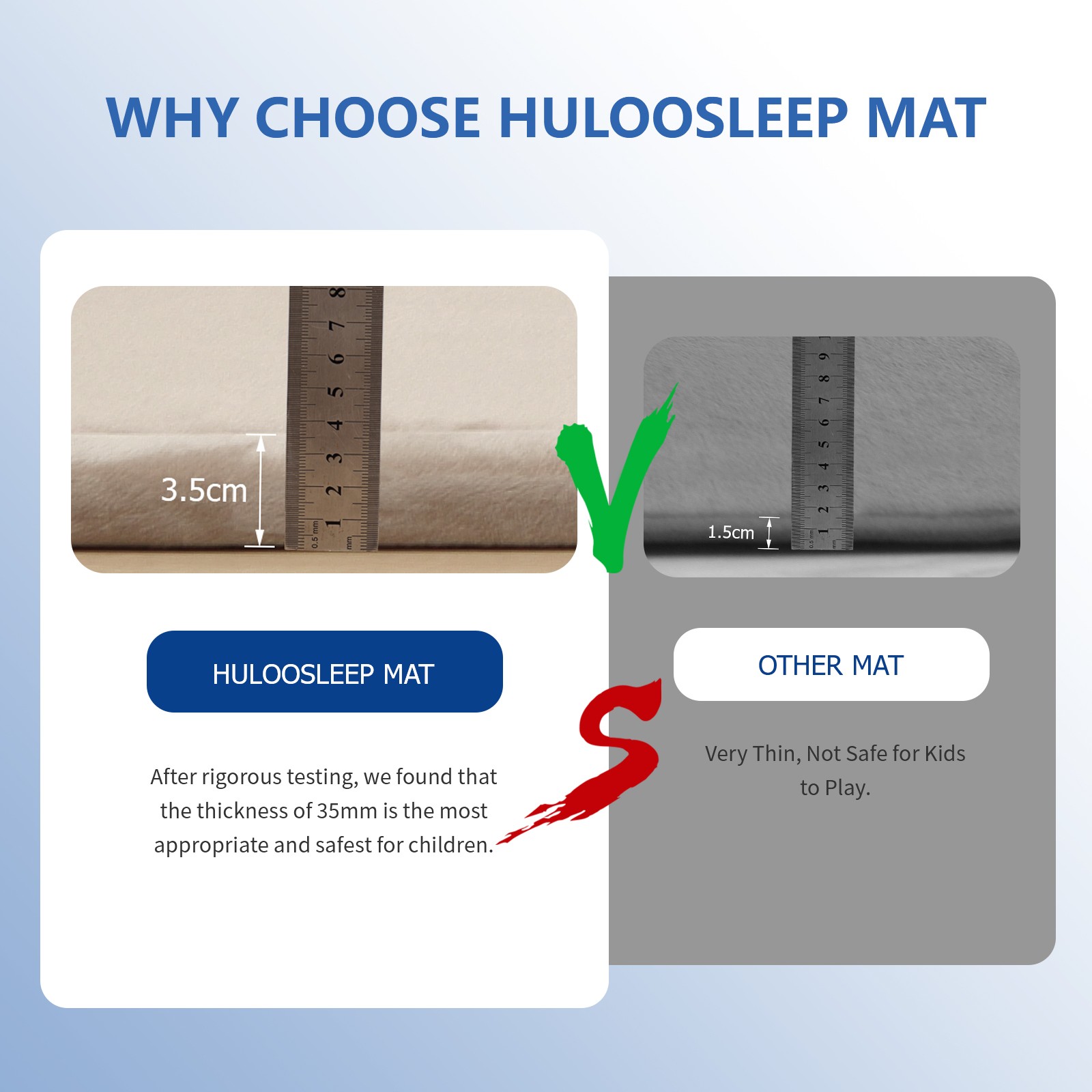 Baby Playpen Thick Memory Foam 50x50 Play Mat for Children's Rug Play Carpet