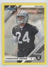 2019 Panini Donruss Rookies Press Proof Yellow Johnathan Abram #261 09if