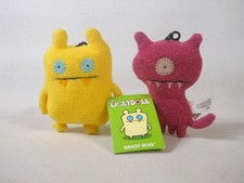 Ugly Dolls New Mandy bear 4.5" clip on w Tags  Ugly Dog 4.5" clip on lot of 2