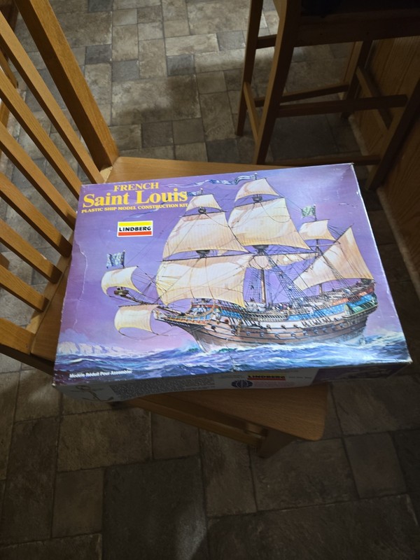French St. Louis plastic ship model construction Kit Lindbergh NIB