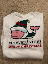 Vineyard vines Boys Christmas Whale Tshirt, Size Large 16 , NWT