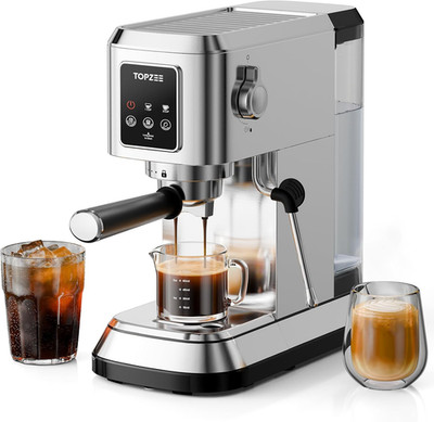 Espresso Machine 20 Bar, Compact Coffee Maker with Milk Frother & Cold Brew Func