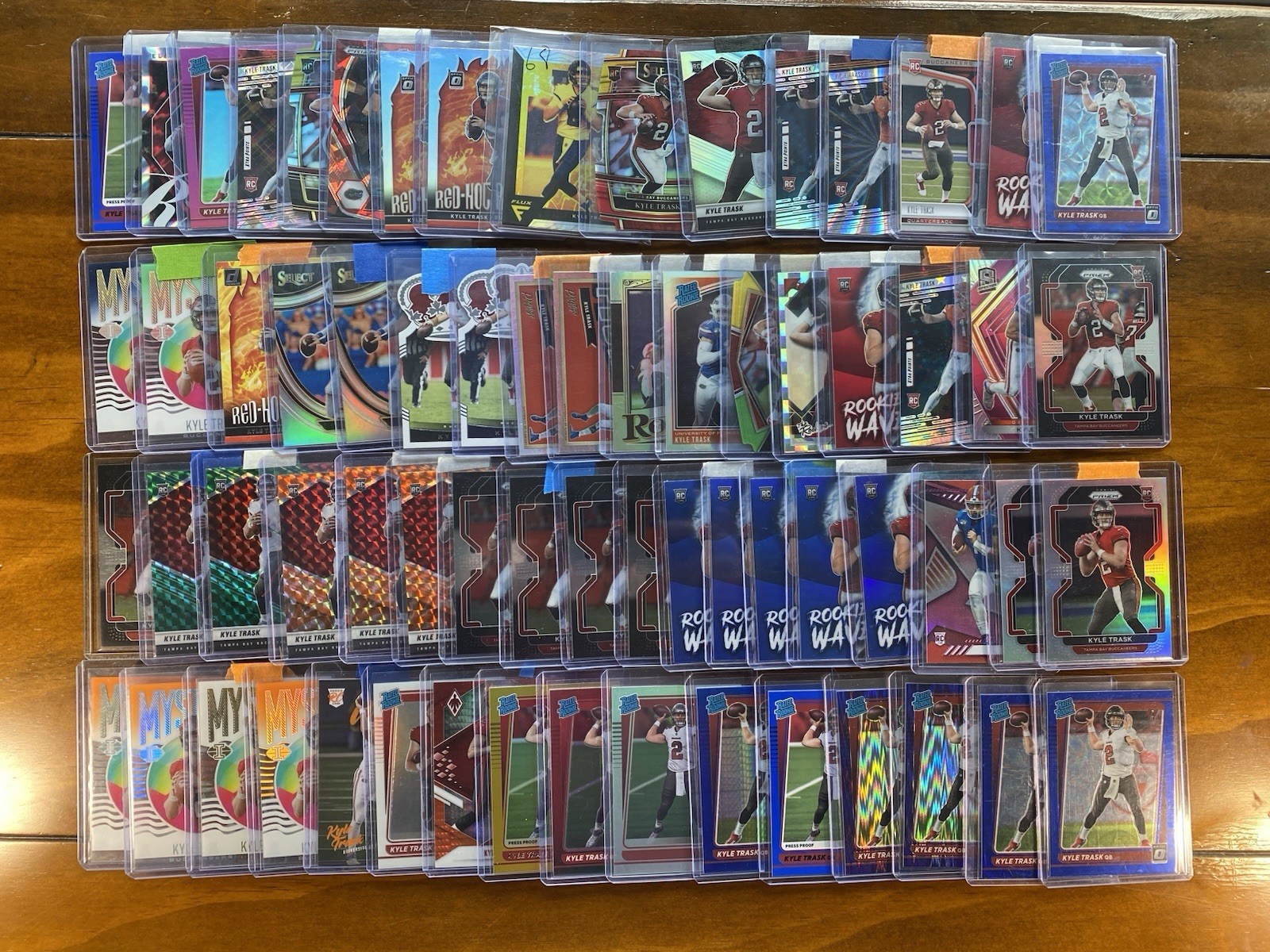 (68) 2021 Panini Kyle Trask Silver Prizm, Donruss, Optic Mosaic Rookie LOT RC