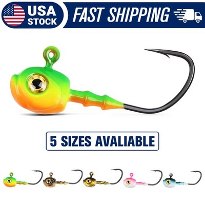 20-40PCS Swimbaits Jig Heads 1/8oz-1/2oz Fish Head Jig Hook for Soft Bass Lures