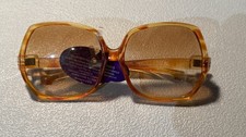 Vintage 1974 New With OG Tags Oscar De La RENTA Sunglasses Womens Orange Frost