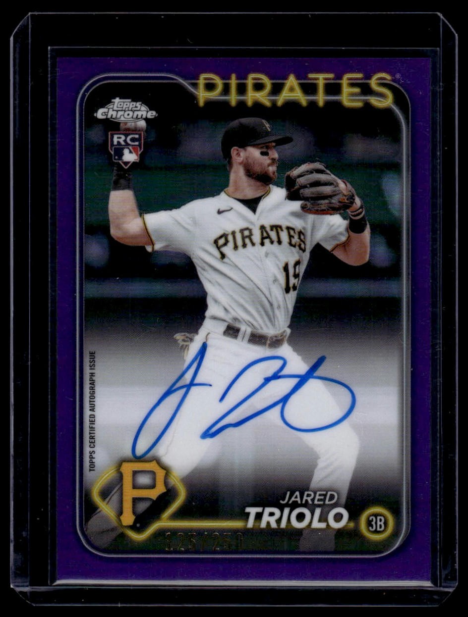 2024 Topps Chrome #RA-JTR Jared Triolo Rookie Autographs Purple Refractor #/250
