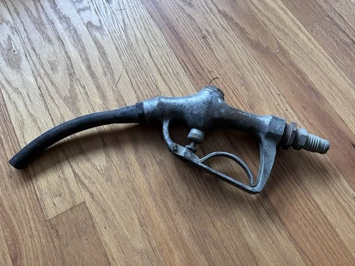 Vintage Buckeye Oil Gas Station Pump Nozzle Large Sign Brass Shell Pegasus