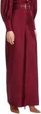 Zimmermann Luminosity Silk Trousers (Burgundy)
