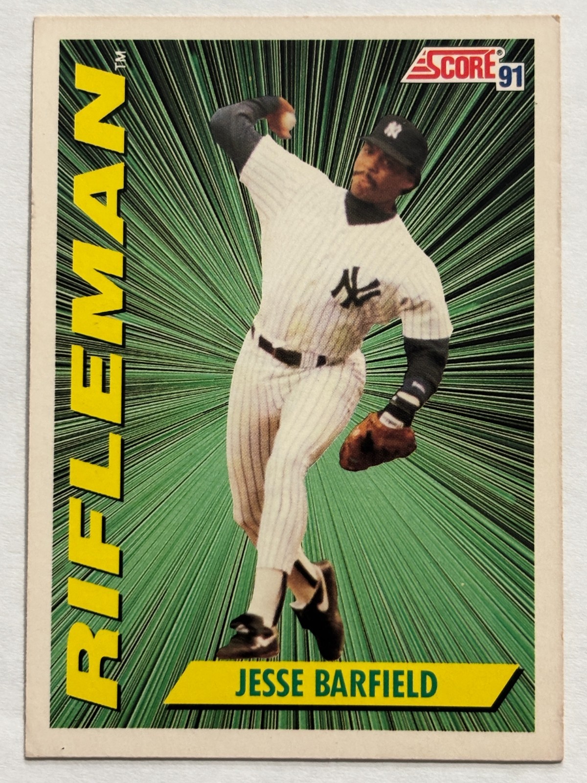 1991 Score #414 Jesse Barfield New York Yankees Rifleman