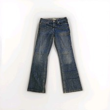 Ariat Girls Real Janet Boot Chill Blue Denim Jeans 28x30 Size 16 Distressed