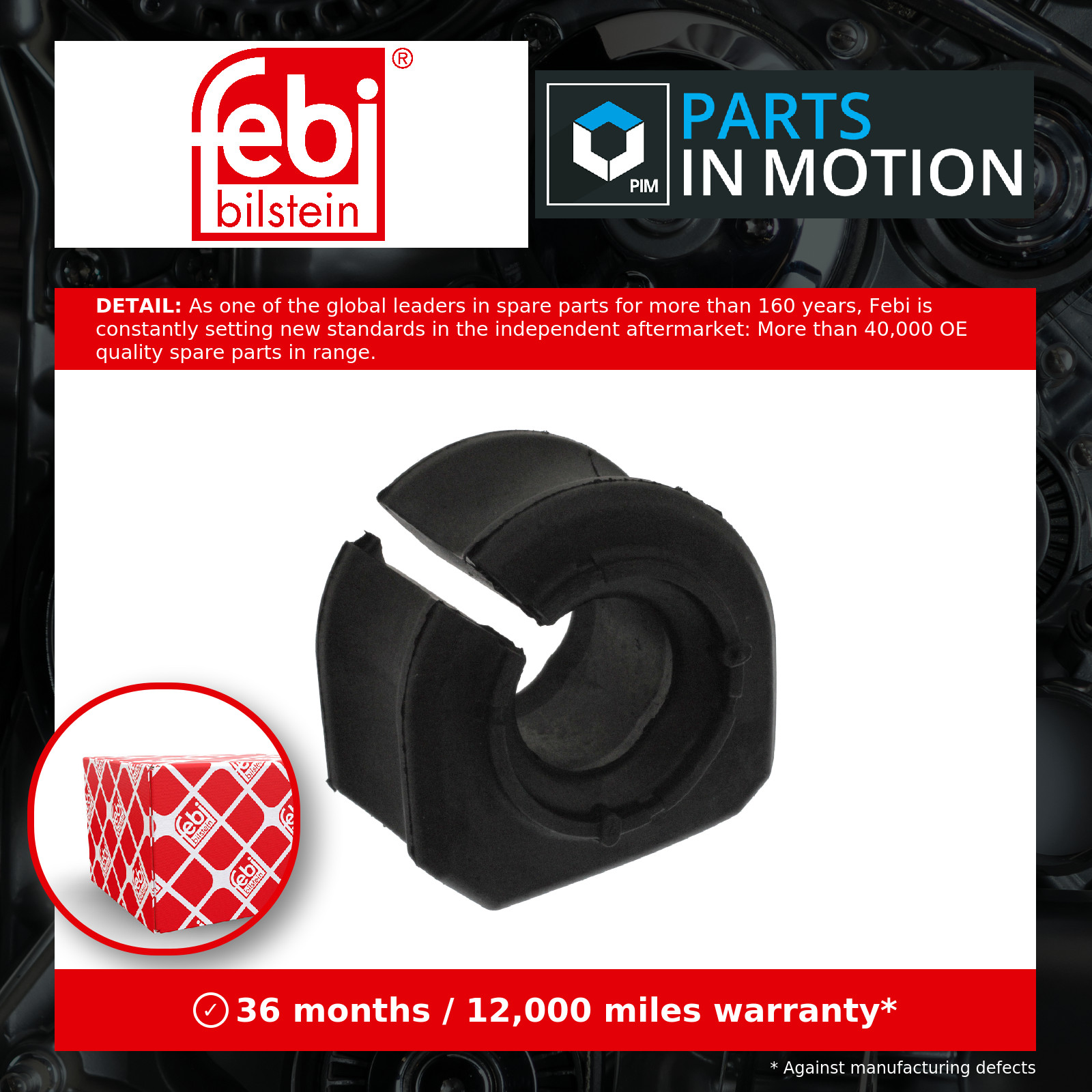 Anti Roll Bar Bush Rear 45867 Febi Suspension A9063260481 A9063262681 9063260481