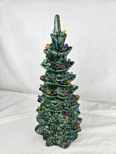 Vintage Lighted Ceramic Christmas Tree - 12" Tree 1970's (No Base) BJM B6A