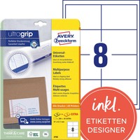 Avery Zweckform Universal-Etiketten, 97 X 67,7 Mm, Weiß 1 Bis 20X Spare Bis 38%