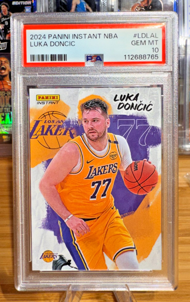 2024 PANINI INSTANT NBA #LDLAL LUKA DONCIC LAKERS PSA 10 GEM MINT view 1