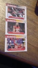 Panini Score Football Celebration 2023 Mahomes Kelce Bates NFL Chiefs Falcons