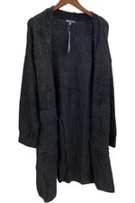 Democracy Women's Eyelash Yarn Coatigan Black