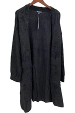 Democracy Women's Eyelash Yarn Coatigan Black