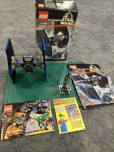 LEGO- STAR WARS- TIE FIGHTER- 7146- Near COMPLETE Miss 1 Piece