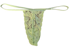 VINTAGE NWOT Y2K Green Lace G-String Thong Panties Size Medium