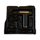 Black Massage Gun, 4 Heads, Rechargeable Battery, ABS, Percussion — photo 1