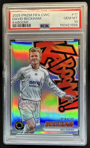 2025 Panini Prizm FIFA Club World Cup David Beckham Kaboom! SP #17 PSA 10