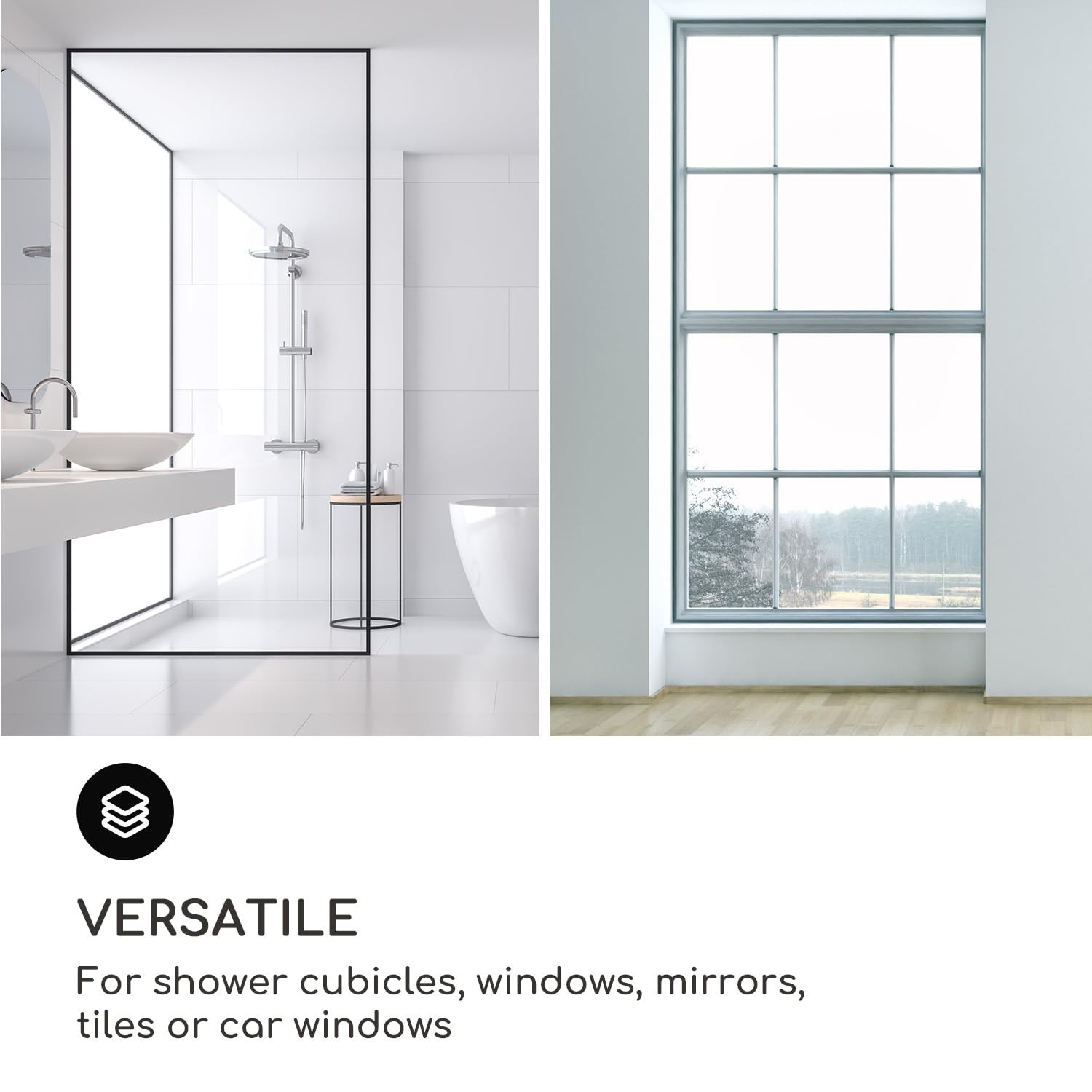 Shower Squeegee for Glass Doors - 9 Inch Silicone Window Cleaner - Blue