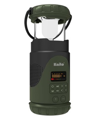 KL101 Camping Lantern & Flashlight, Hand Crank & Solar Powered, 5000mAh Recha...