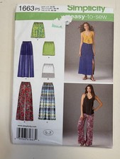 Simplicity 1663 Pattern: EASY TO SEW Skirts, Shorts and Pants, Misses 12-20 UNC
