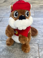 Buc-ee  s Bucky the Beaver plush stuffed animal doll Jaag 12" Tee shirt Cap Doll