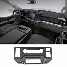 Carbon Fiber HVAC Control Panel Trim For F150/F250/F350/F450 2021+ w/ Bench Seat