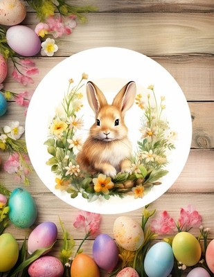 Easter~ Bunny~ 10 inch~ Metal~ Round ~ Sign~ FREE shipping~ CHOICE~ Gifts