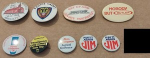 Lot of 9 Assorted Mostly Illinois Related Button/Pins 1970s - 1980s READ!