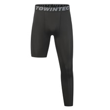 Youth Boys One Leg Compression Pants Kids Sports Tights Athletic Base Layer L...
