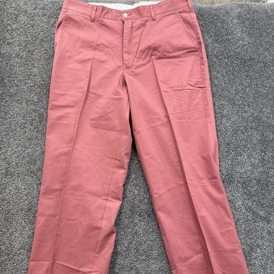 Mens 36 Bills Khakis Parker 3 Pants P-WRIT Plain Front Pink Trim Fit Made USA