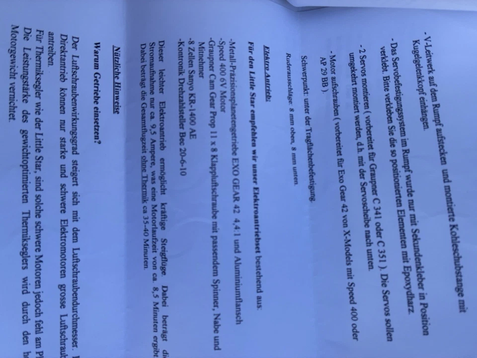 Nuevo en caja SR X-440 / Xflight Little Star ARF Motor Planeador Velero Balsa Modelo R/C Foto 3 de 4