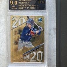 PETE CROW ARMSTRONG 2020 BOWMAN DRAFT CHROME SUPERFRACTOR 1/1 20 In 20 RC