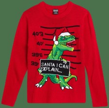 Boys' Ugly Christmas Sweater - Novelty Xmas Holiday Party Pullover 4-18 
