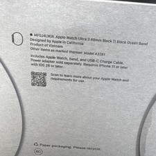 Apple Watch Ultra 3 49mm GPS Cellular Titanium Case w Black Ocean Band MF0J4LW/A