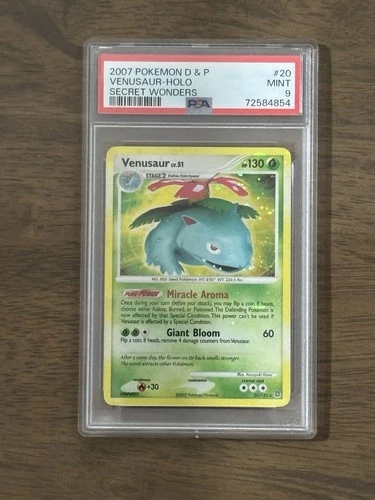 Pokemon 2007 Venusaur Holo 20/132 Diamond And Pearl Secret Wonders PSA 9 MINT!