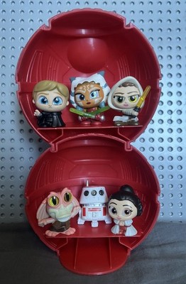 Star Wars Disney Doorables Serie 2 Set 6 Glas Dose Ahsoka Rey Luke Leia R5-D4