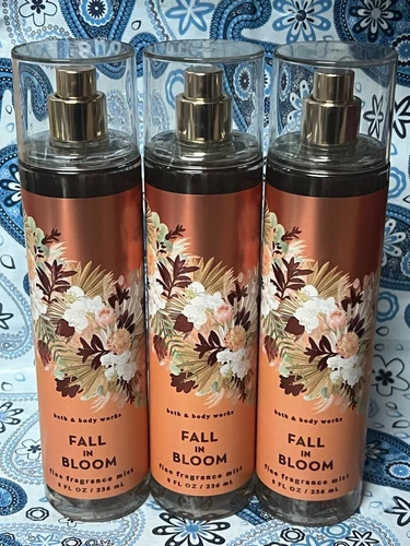 3 Bath & Body Works FALL IN BLOOM Fine Fragrance Mist Spray 8 fl oz/ 236 ml