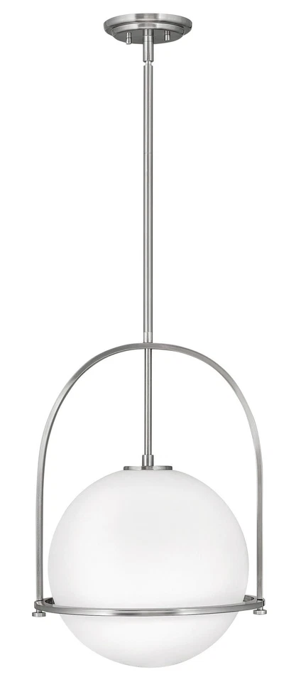 Hinkley Lighting 3405 Somerset 1 灯 16 英寸宽吊坠 - 镍 — 第 4/4 张图片