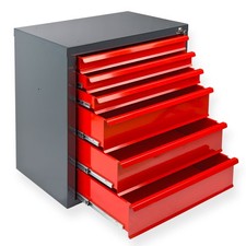 Schubladenschrank Werkzeugschrank Werkstattschrank "Fernando" 6 Schubladen rot