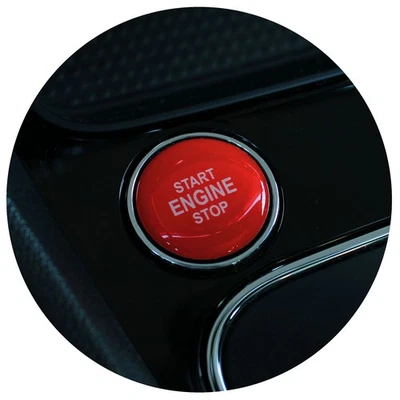 3D Gel Startknopf Cover Emblem Rot Glanz Start Stop Folie Schalter Zubehör DM004 - Bild 1 von 4
