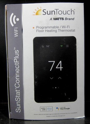 SunTouch 500900-SB SunStat ConnectPlus Wi-Fi Programmable Smart Thermostat Black