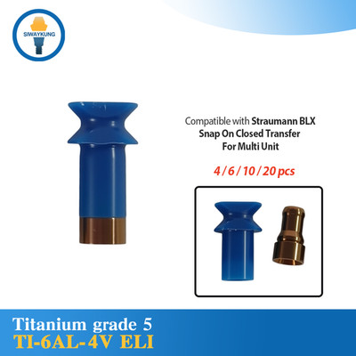 4/6/10 pcs Impressiom Closed Tray Snap-on Transfer for MU fit to Straumann BLX