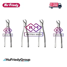 4 pcs Hu-Friedy F23 Dental Extraction Forceps 23 Cowhorn Lower 1st and 2nd Molar
